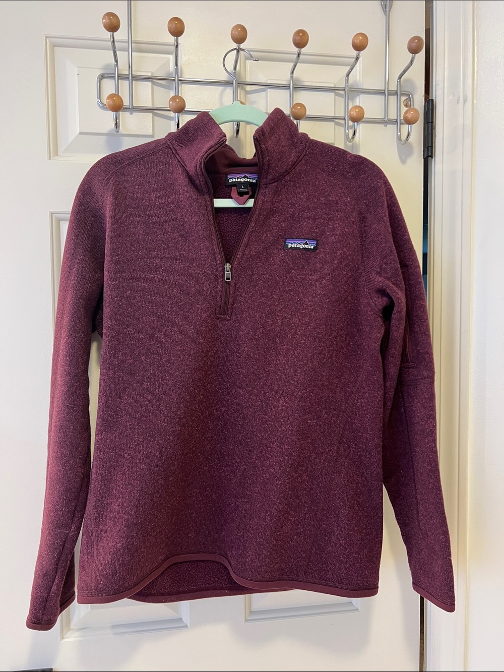 Patagonia Women's Maroon Better Sweater 1/4 Zip Fleece Pullover